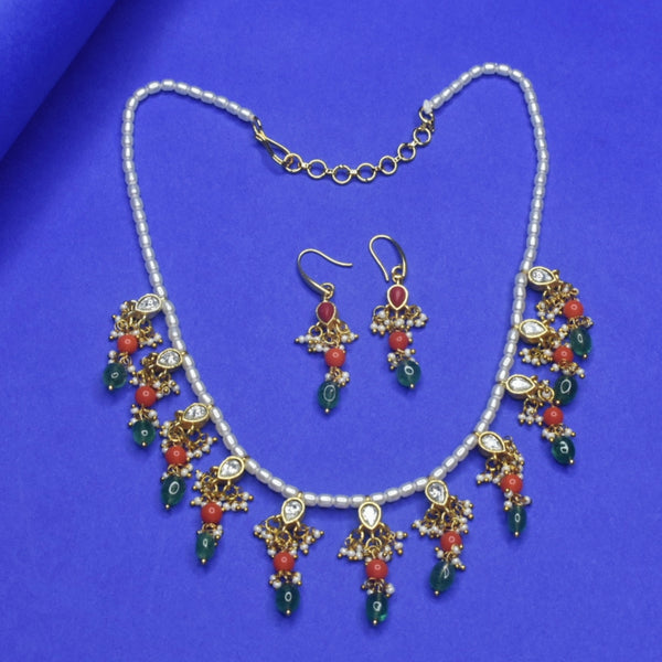 "Graceful Glamour: Elevate Your Style with Kundan & Pearl Necklace by Asp Fashion"