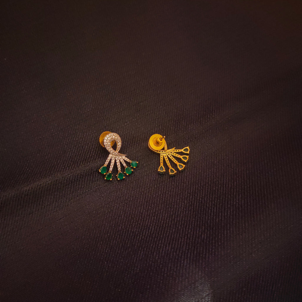 Exquisite American Diamond Stud Earrings - Brilliant Designer Jewelry