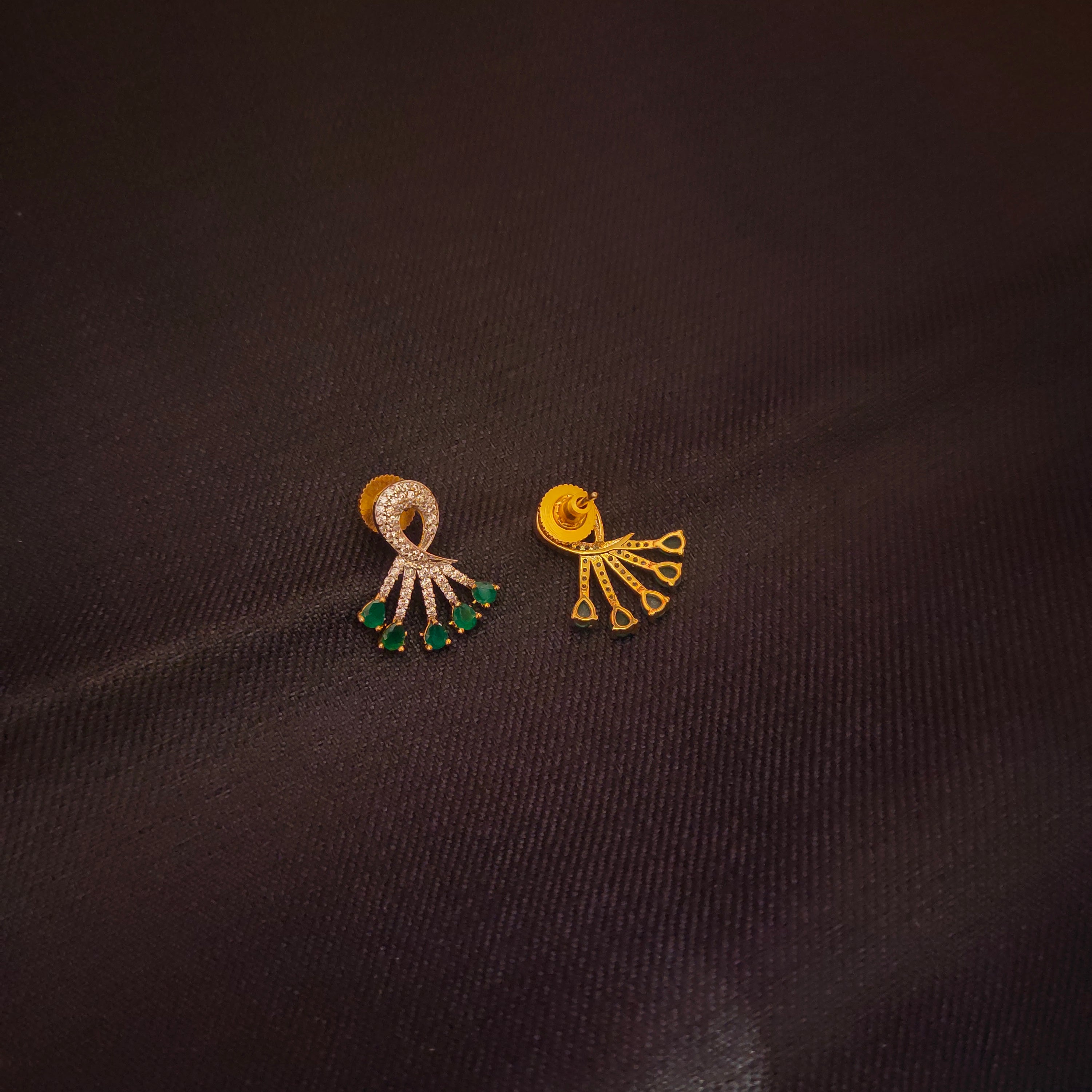 Exquisite American Diamond Stud Earrings - Brilliant Designer Jewelry