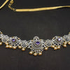 Zircon Rhodium-Gold Double Tone Diamond Look Chain Vaddanam for Bride
