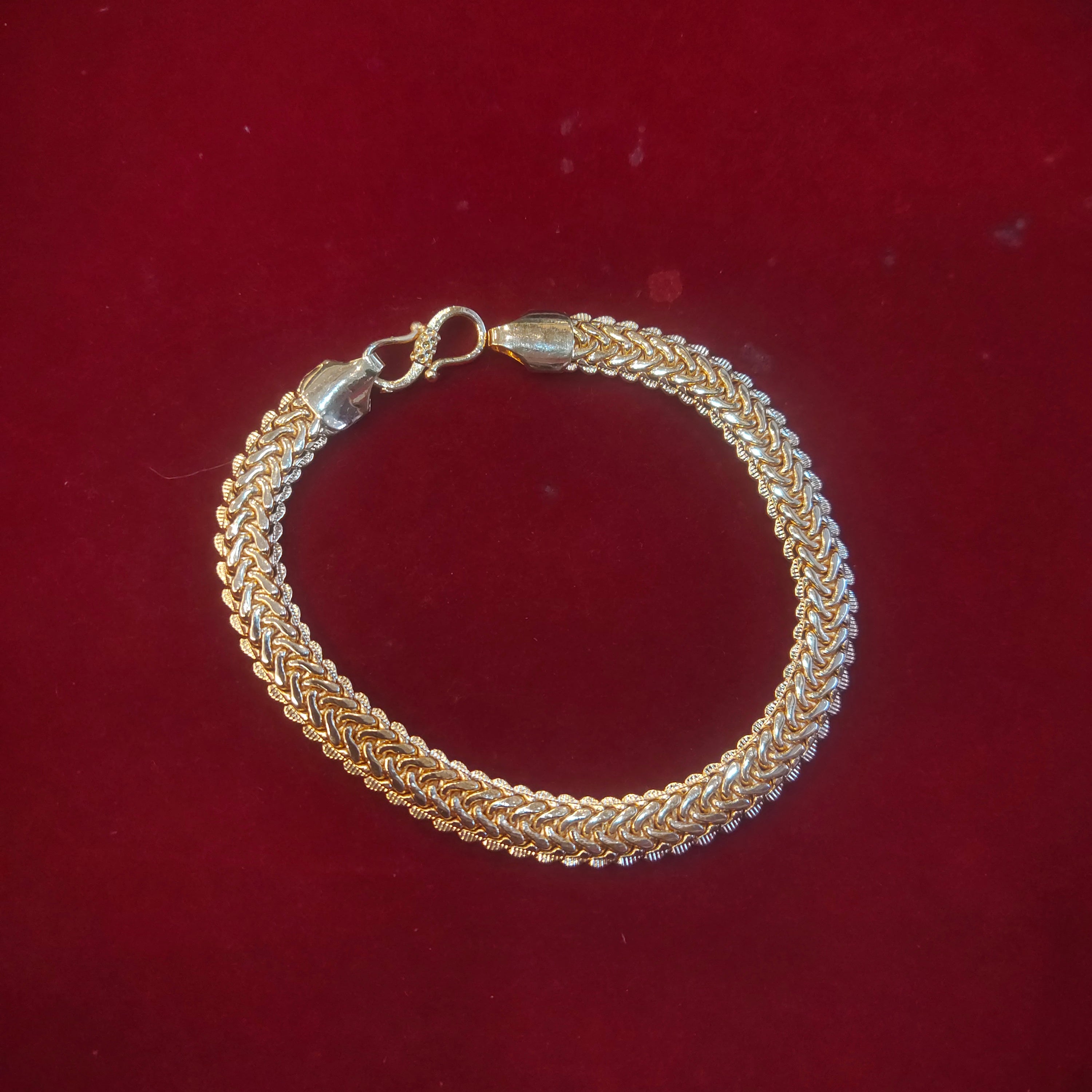 24K Gold Plated Braided Rope Bracelet