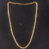 PanchLoha Omega Flat Cut Chain Necklace - Unisex Gold Plated