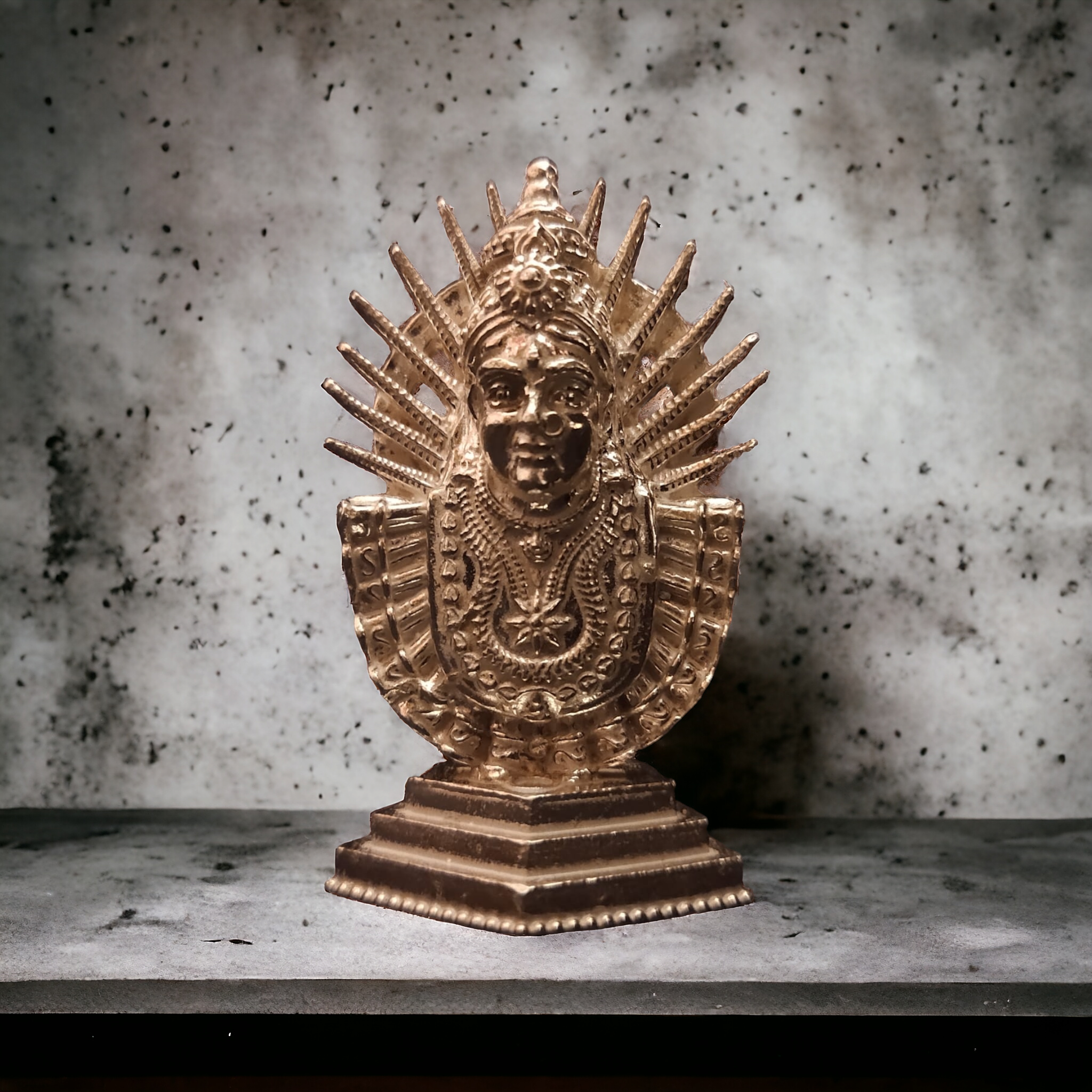 Pure Silver Renuka Yellama Idol - Handcrafted Goddess Statue