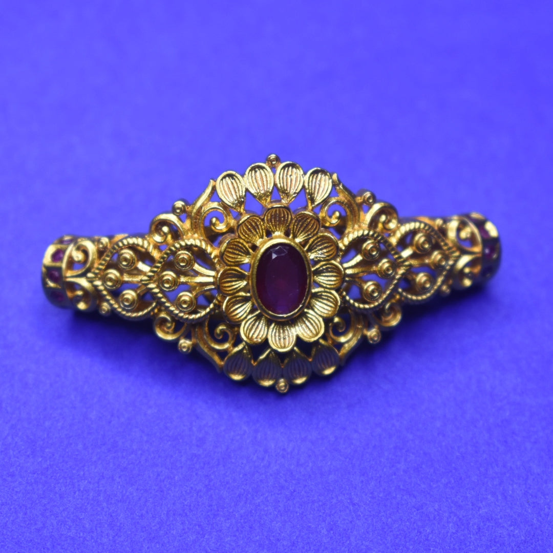 Asp Antique Gold Ruby Pendant for Changeable Bangle Bracelet.