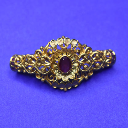 Asp Antique Gold Ruby Pendant for Changeable Bangle Bracelet.