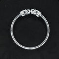 Majestic Silver Elephant Face Kada for Men - Traditional Indian Bracelet