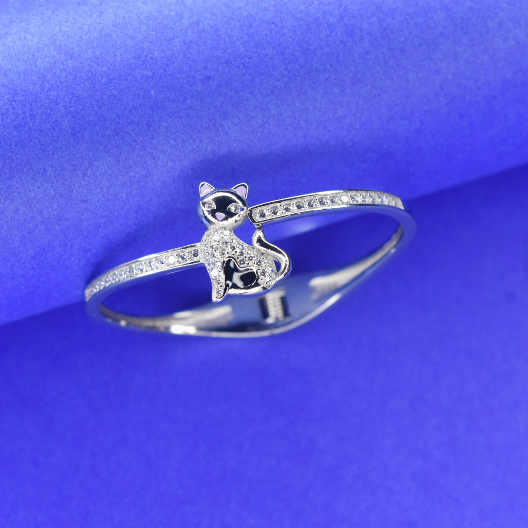 Kids Sterling Silver Kada Bracelet - Elegant Baby Bangle 1-3 Years