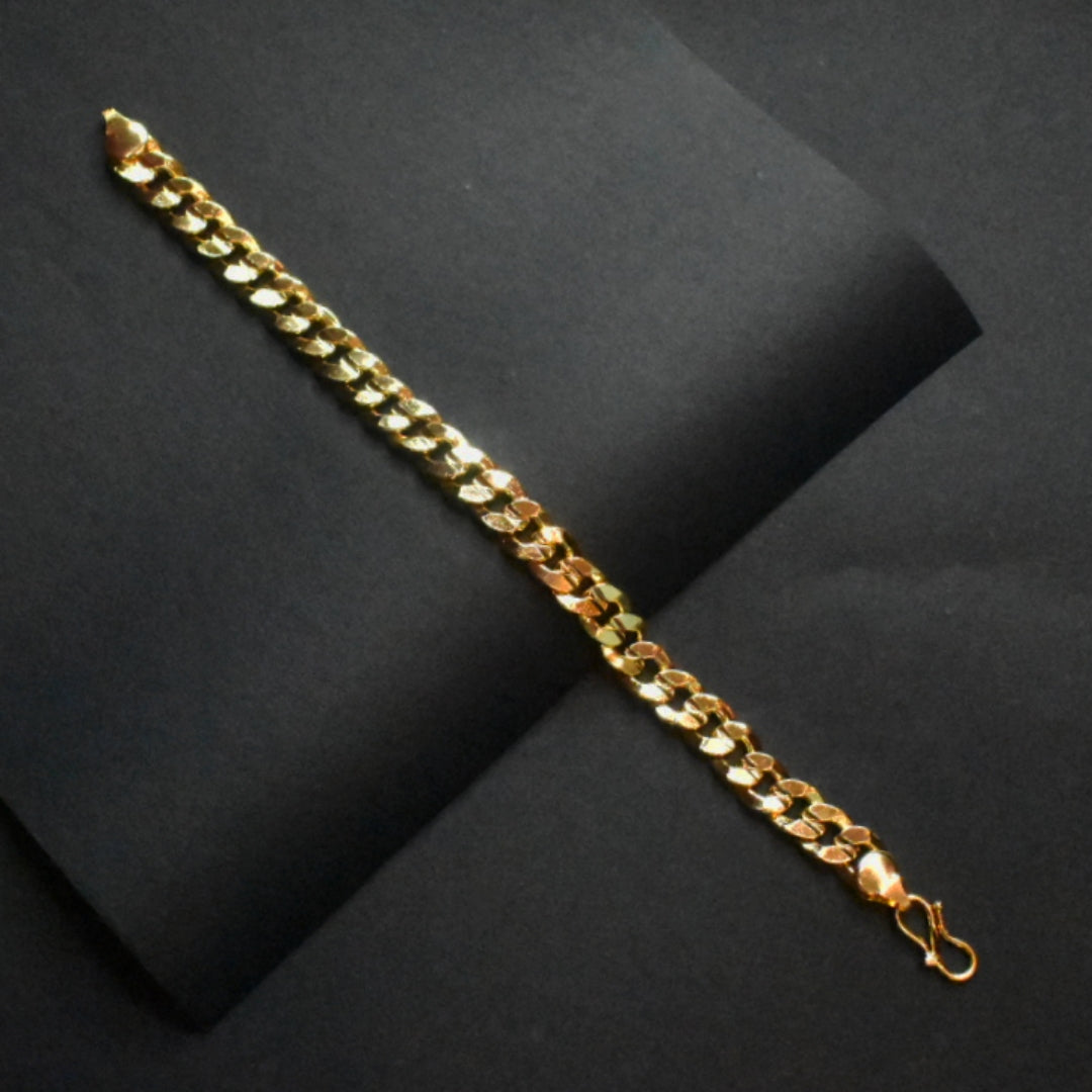 "Glamour and Style: Elevate Your Look with the ASP Cuban 24k Gold Plated Bracelet for Men"