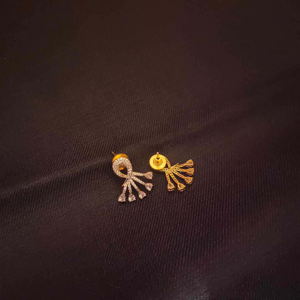 American Diamond Stud Earrings - Premium Designer Collection