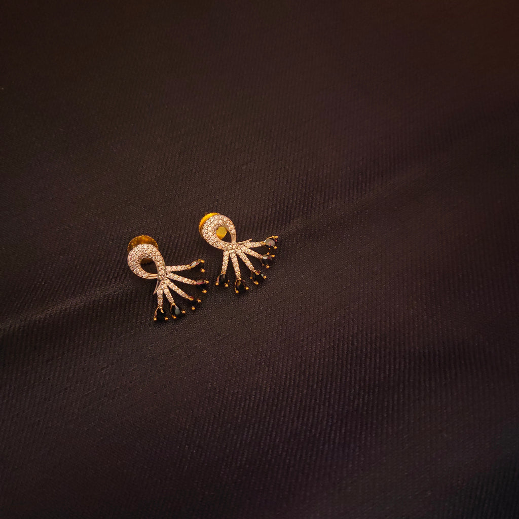 Designer American Diamond Stud Earrings - Exquisite CZ Jewelry