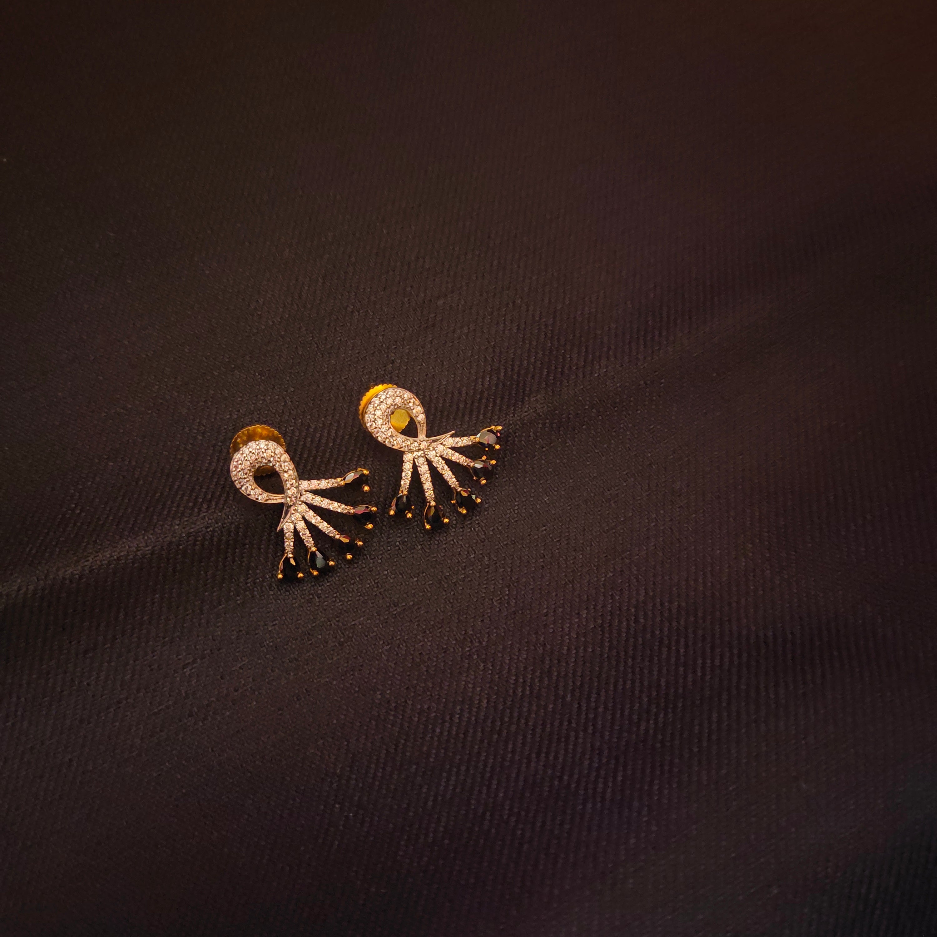 Designer American Diamond Stud Earrings - Exquisite CZ Jewelry