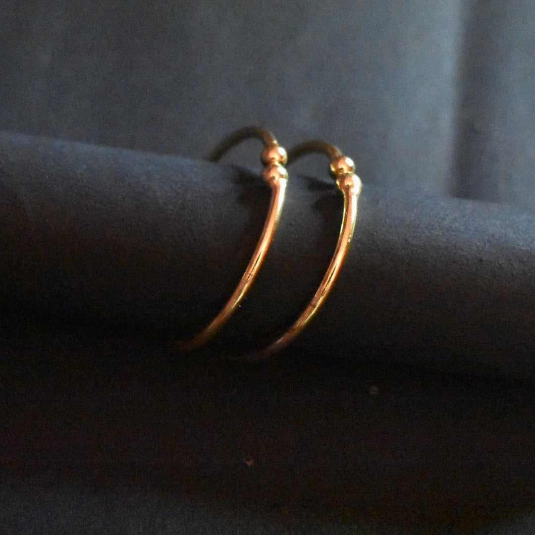 24K Gold Plated Plain Baby Bangles - Safe, Hypoallergenic & Adjustable for Kids