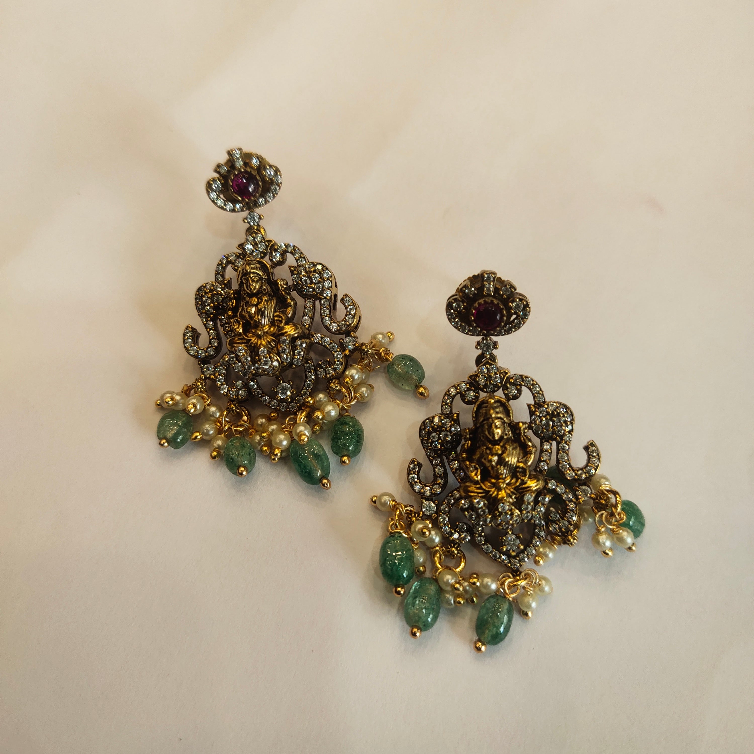 Asp Victorian Kundan Lakshmi Necklace Set