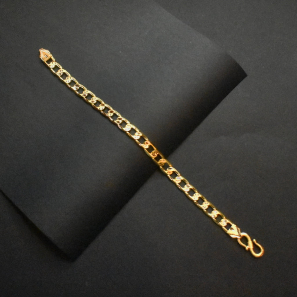 "Gleaming Style: Unveiling the Luxurious Asp 24K Gold-Plated Bracelet for Men"