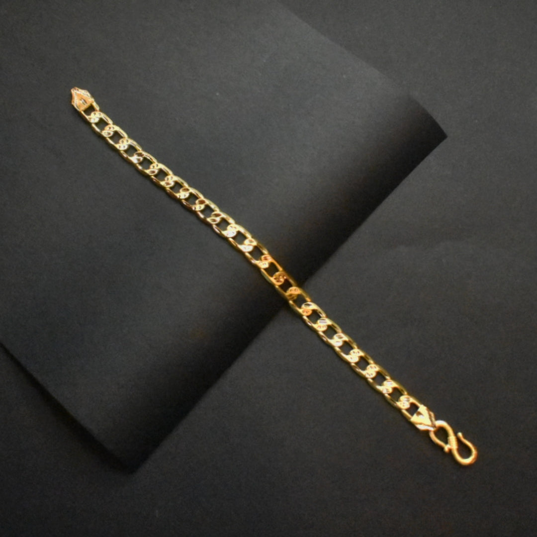 "Gleaming Style: Unveiling the Luxurious Asp 24K Gold-Plated Bracelet for Men"