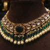 Exquisite Handcrafted Pachi Kundan Emerald Necklace Set