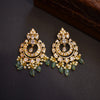 Asp CZ Gold Plated Screw Back Chandbali Earrings