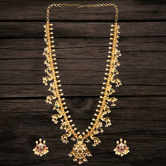 Asp Fashion Jewellery Cz With Kemp Guttapusalu Necklace Set