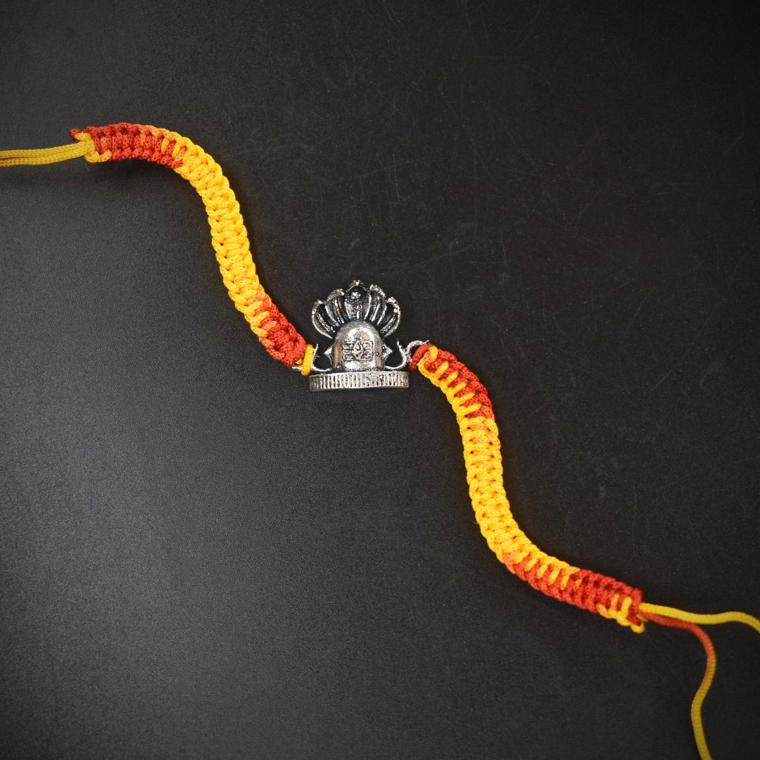 "Shine Bright with 92.5 Silver Shivlingam Rakhi: A Sacred Bond of Love and Protection"