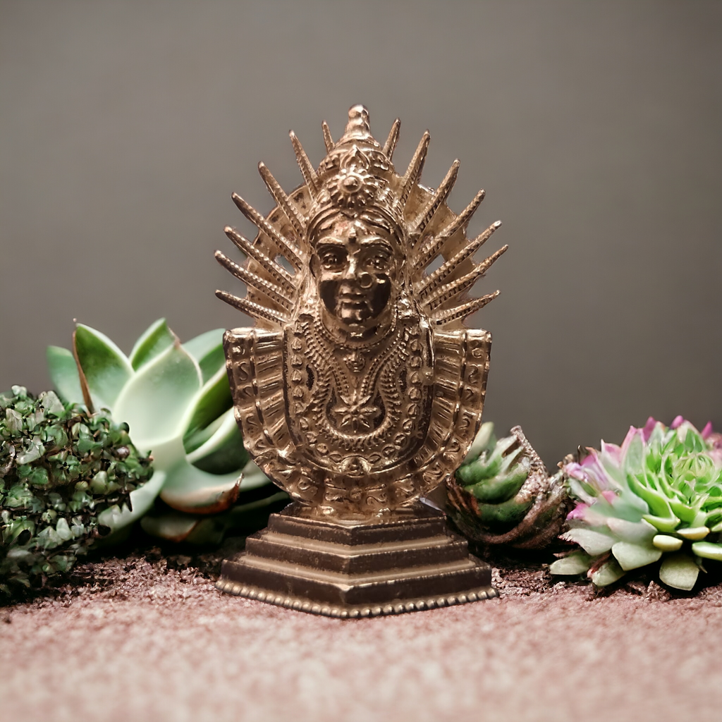 Pure Silver Renuka Yellama Idol - Handcrafted Goddess Statue