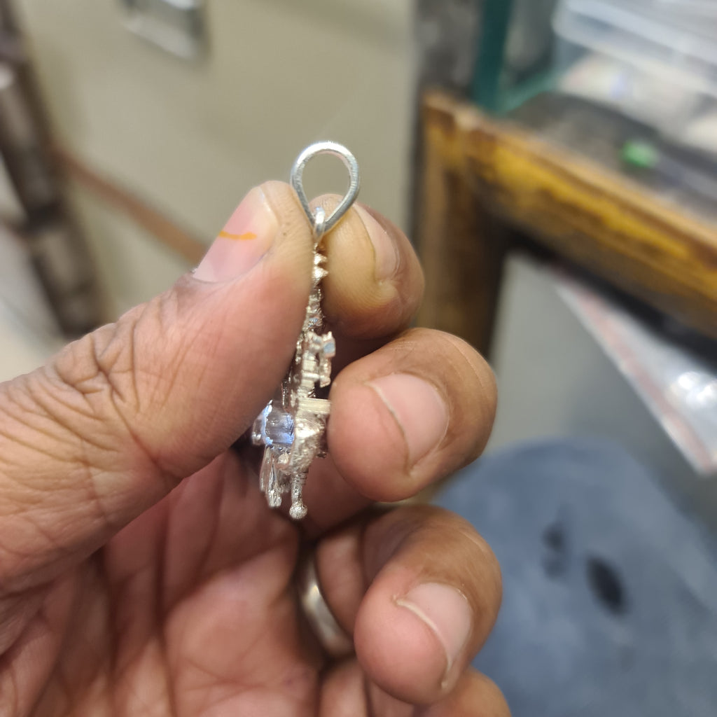 Pure Silver Pratyangira Devi Locket - 925 Sterling Silver Pendant