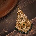 Exquisite Kundan Jhoomer - Traditional Side Maang Tikka for Bridal & Festive Occasions