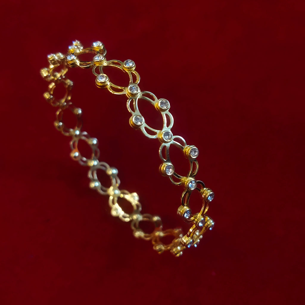 2-in-1 Gold Crystal Ring & Bangle Bracelet | Convertible Fashion Jewelry