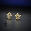 "Glamorous Elegance: 92.5 Silver Gold-Plated American Diamond Studs to Sparkle Your Style"