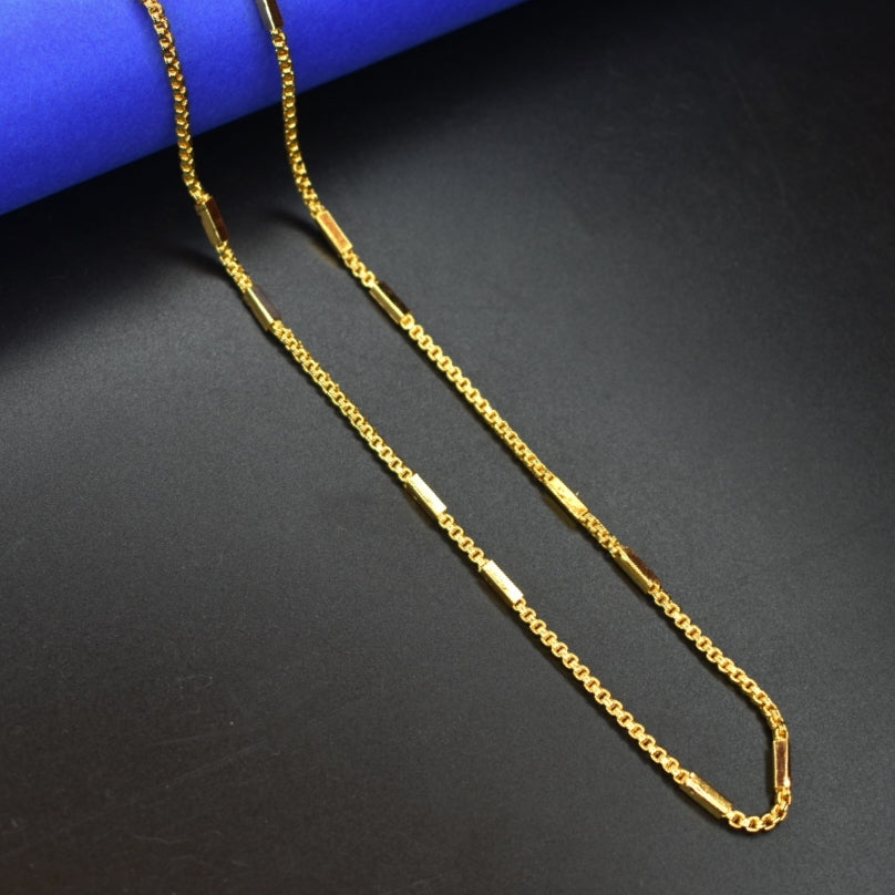 Gilded Glamour 24K Gold-Plated Chain - 30 Inch Elegant Design