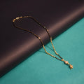 Refined 18-Inch Black Beads Mangalsutra | 24K Gold Plated | Executive Wear