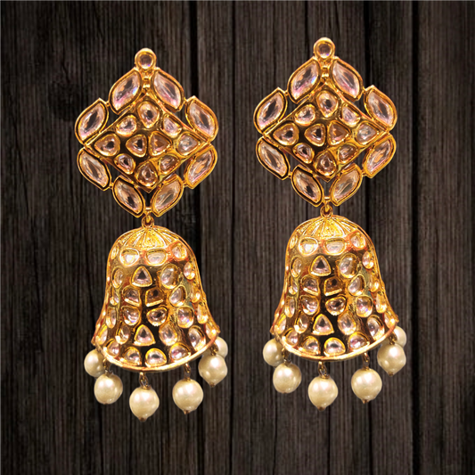 Dazzle on your Big Day with Asp Fashion's Stunning Bridal Kundan Jhumka Earrings Set