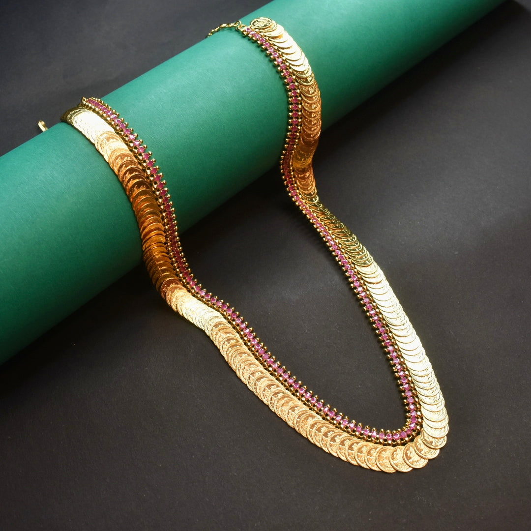 Asp 24 K Gold Plated Kasu Mala