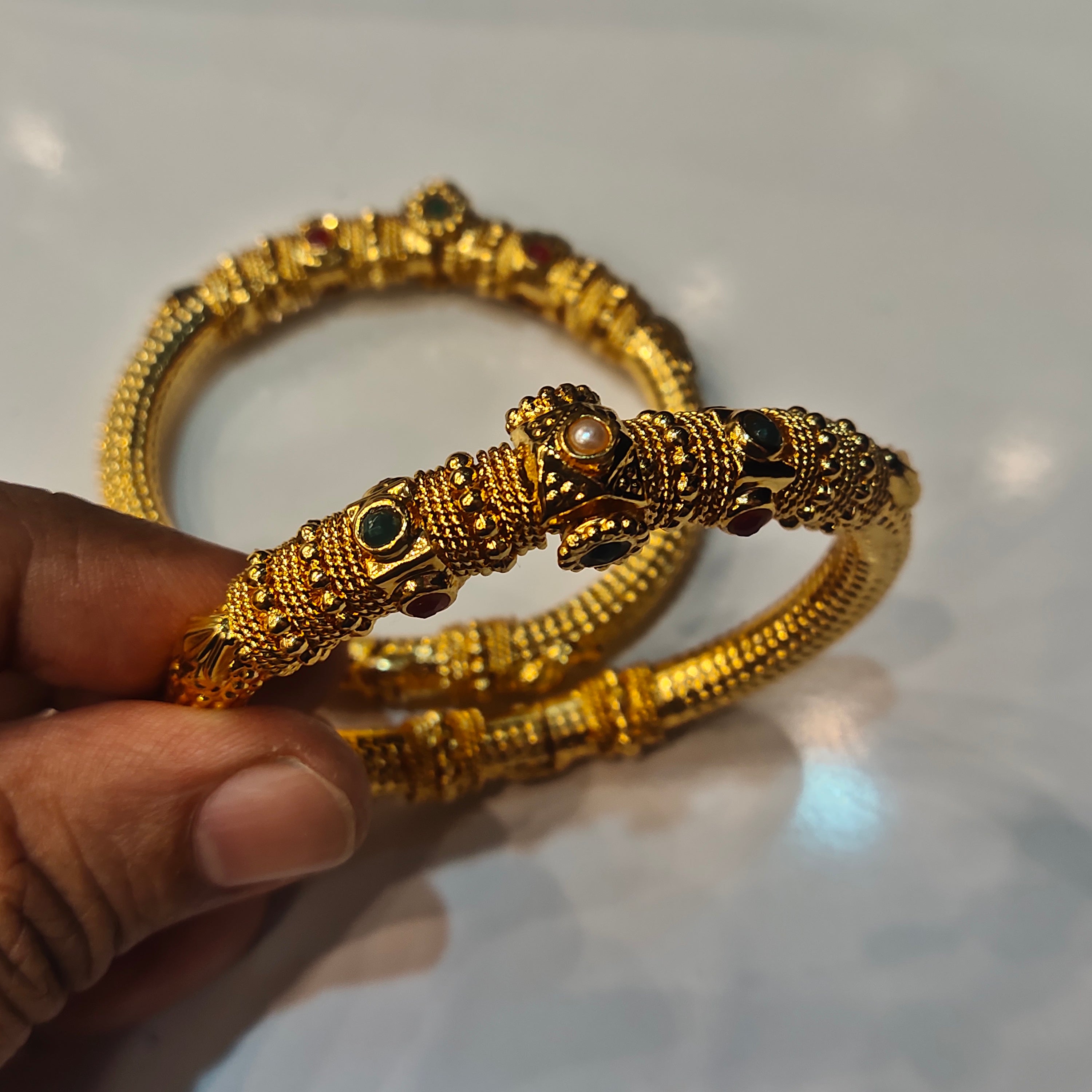 One Gram Gold Kankanalu Bangles for Women - Traditional South Indian Wedding Jewellery