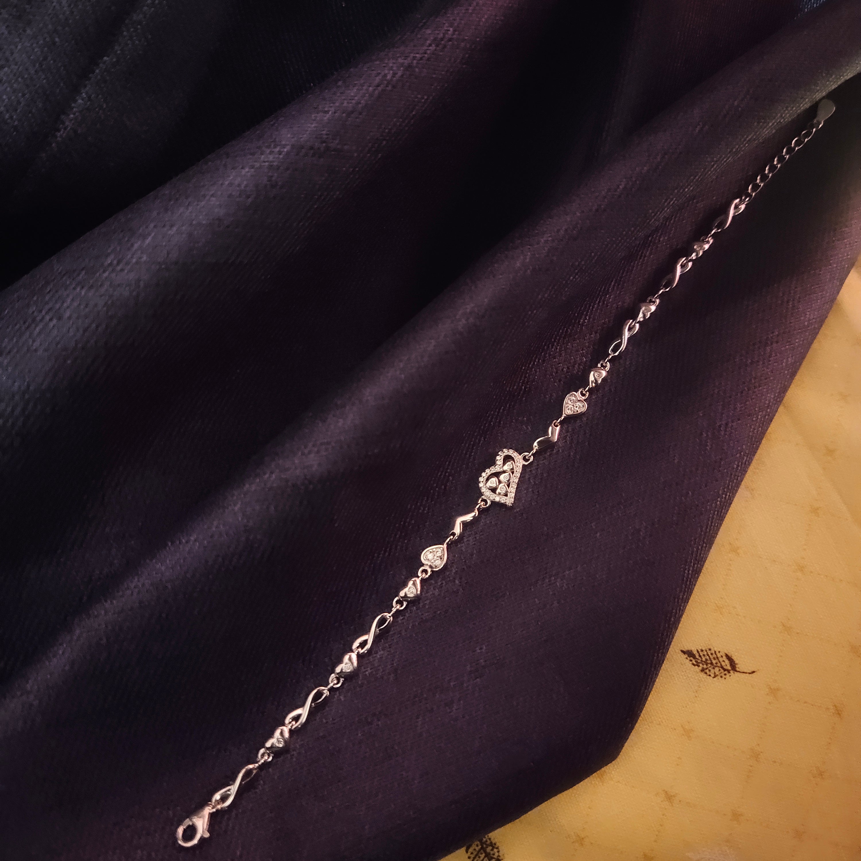 Elegant 925 Sterling Silver Bracelet for Women - Sparkle Design