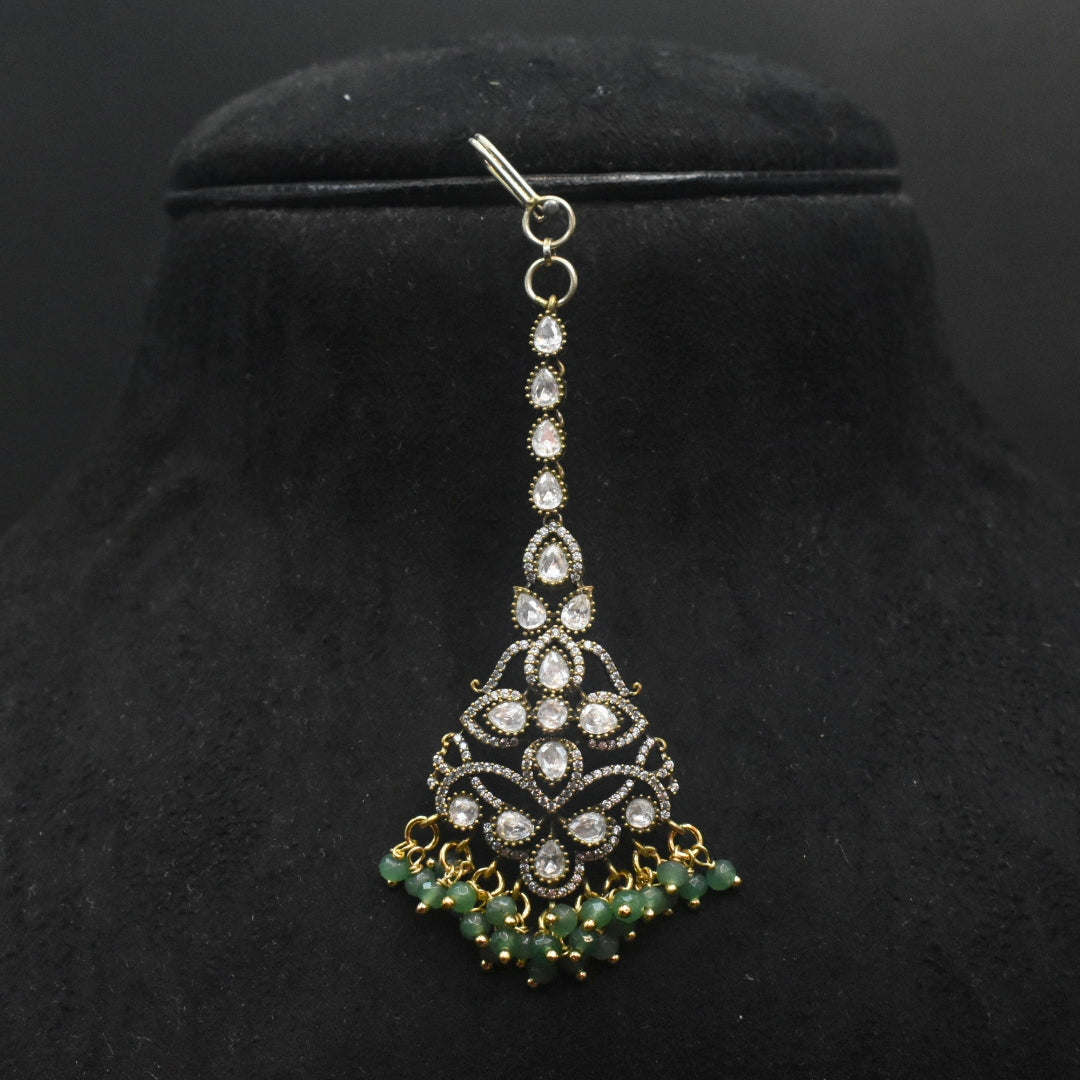 Exquisite Victorian Kundan Maang Tikka