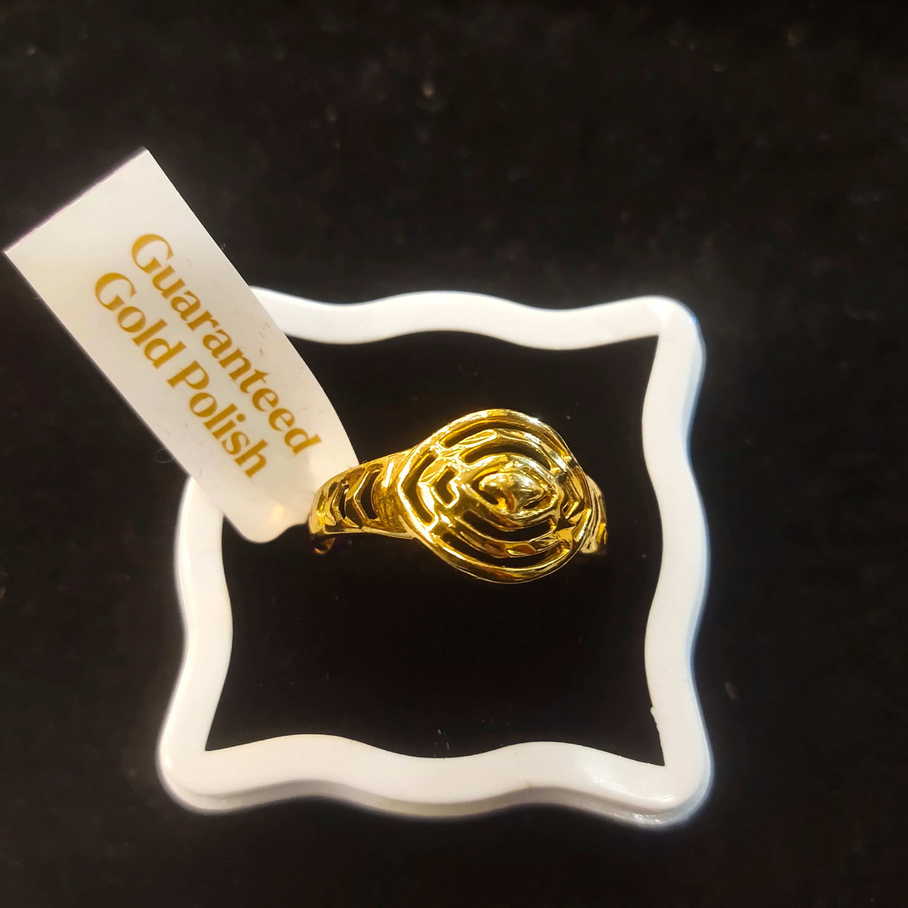 Gold Rose Flower Ring for Women