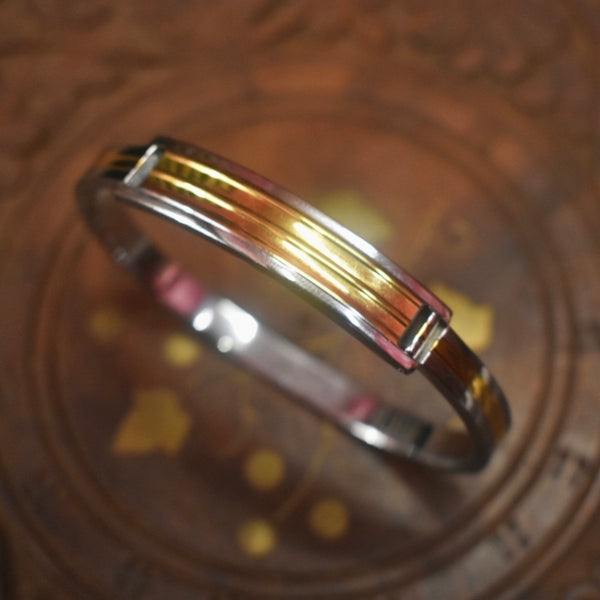 925 Silver Gold Filled Bangle Bracelet - Unisex
