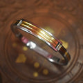 925 Silver Gold Filled Bangle Bracelet - Unisex
