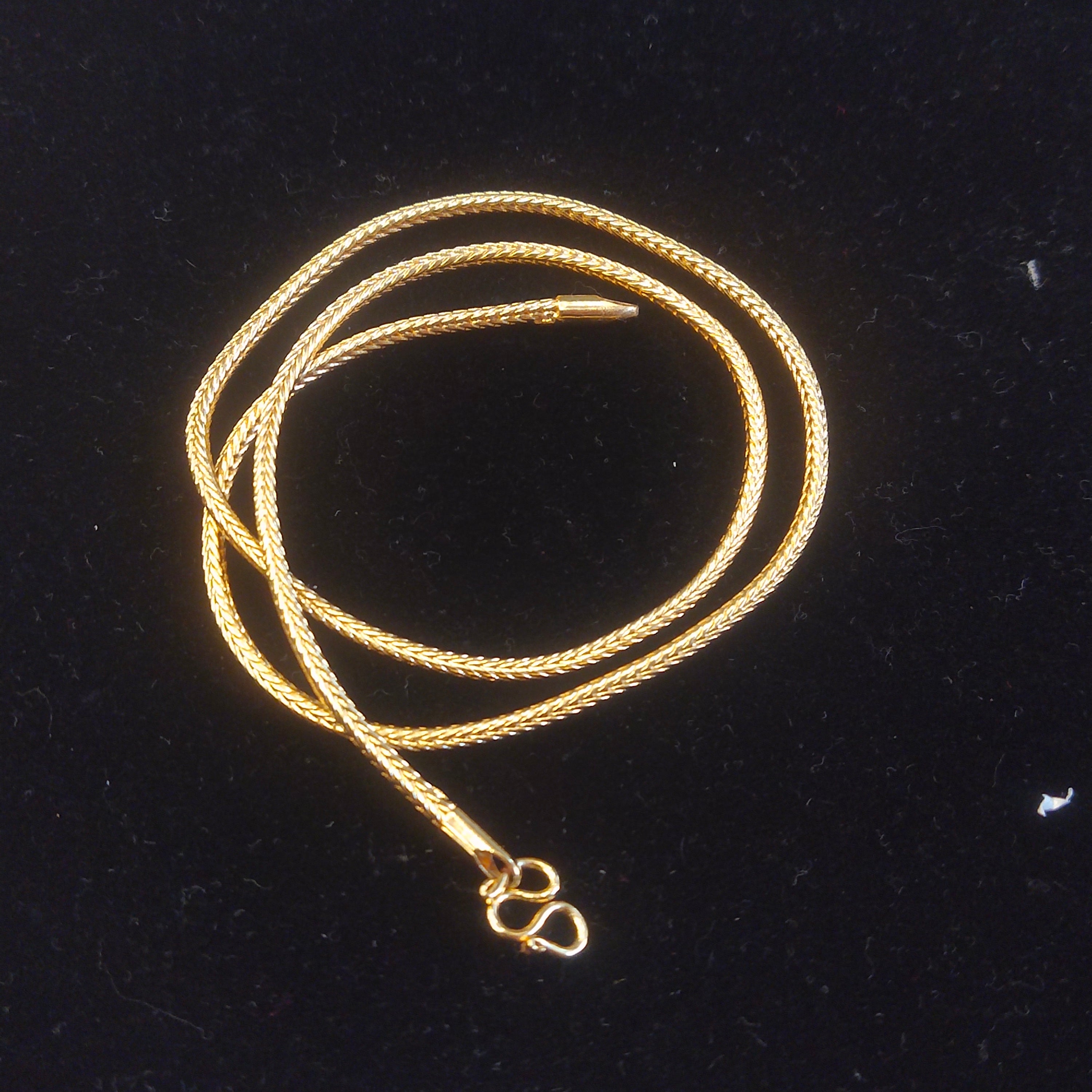 Gold Foxtail Chain Necklace | 18 Inch