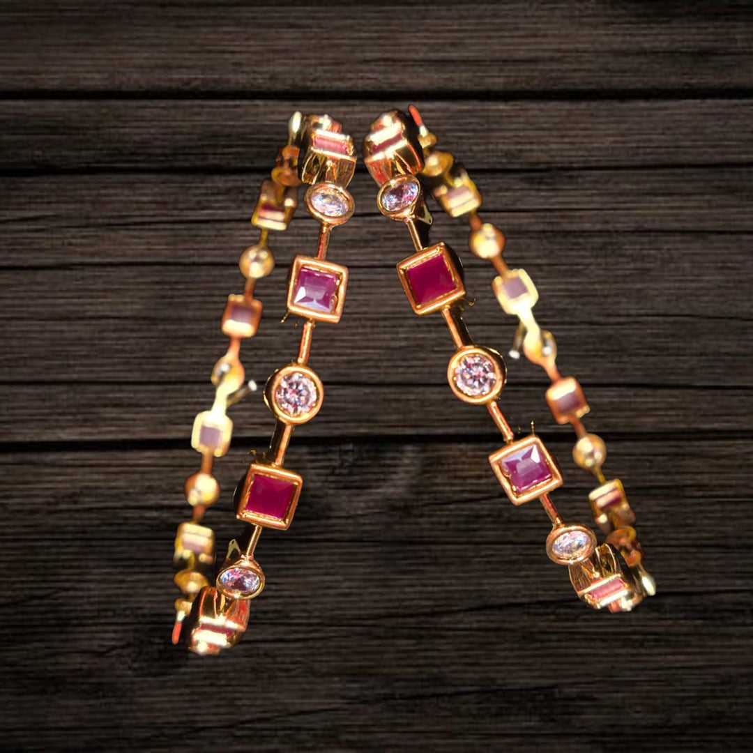 Asp Fashion Jewellery Ruby Bangles Set