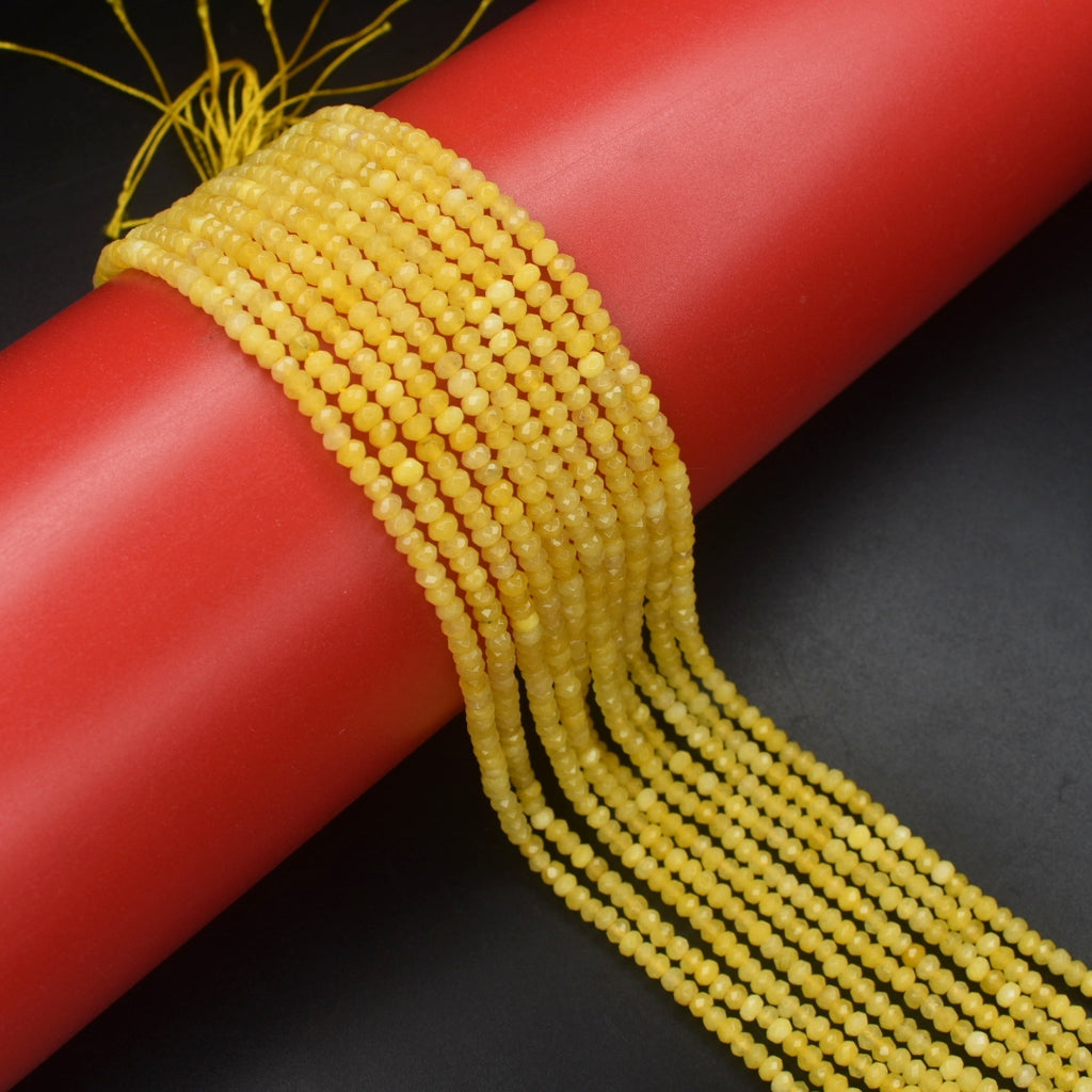 Yellow Onyx Beads - Sunshine Golden Gemstone Strands