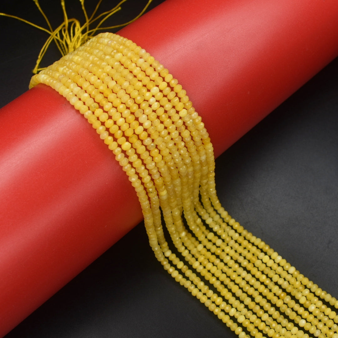Yellow Onyx Beads - Sunshine Golden Gemstone Strands