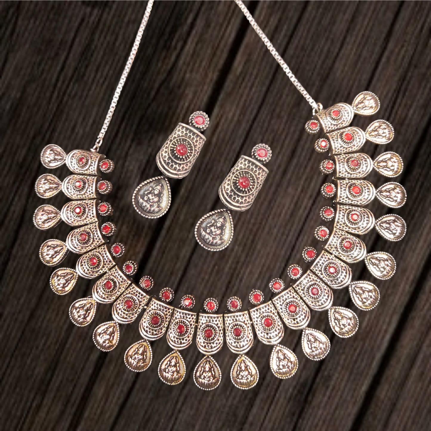 Oxidised Silver Necklace Set By Asp Fashion Jewellery