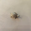 Silver Turtle Figurine with Patterned Shell