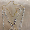 Asp Purple Zircon Duo - Long Necklace and Short Necklace Combo Set