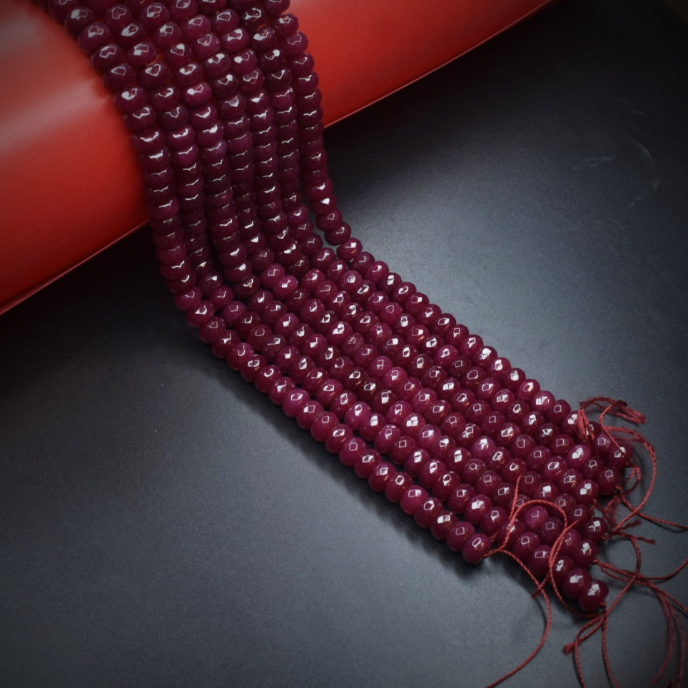 "Sparkle and Shine: Create Stunning Jewelry with Red Onyx Ruby Round Cut Beads"