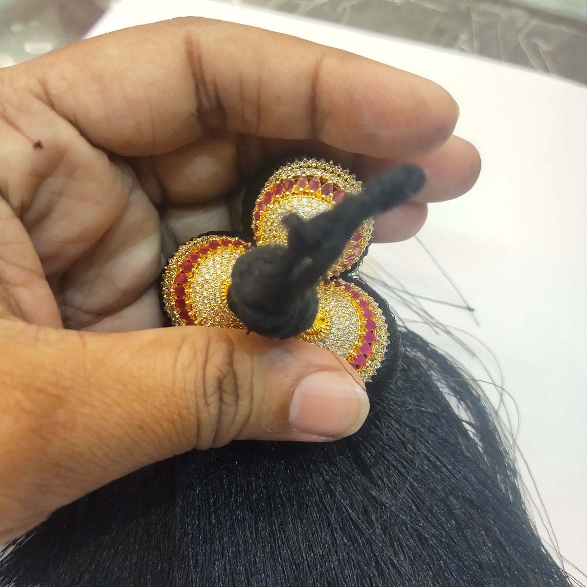 Asp Zircon Kunjalam - Kuppulu - Jada Gantallu - For Classical Dance Hair Extension