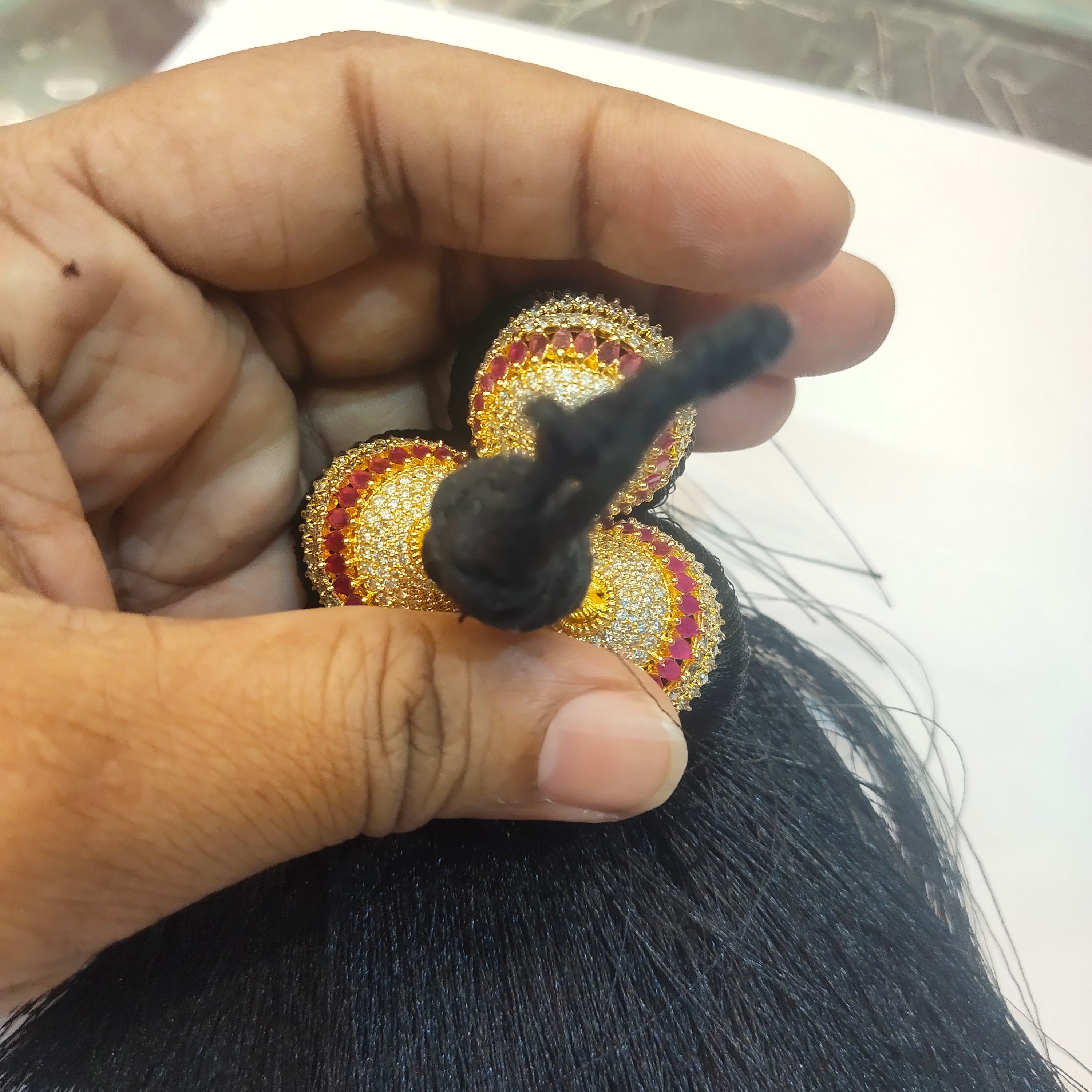 Asp Zircon Kunjalam - Kuppulu - Jada Gantallu - For Classical Dance Hair Extension