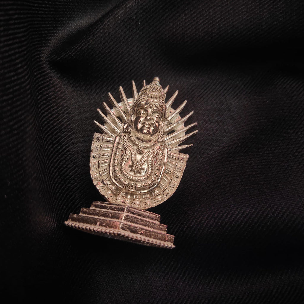 Pure Silver Renuka Yellama Idol - Handcrafted Goddess Statue