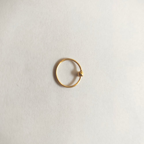 18K Gold Minimalist Hoop Nose Ring - Delicate Design
